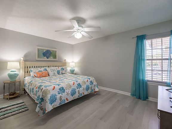 KING bed in master bedroom.