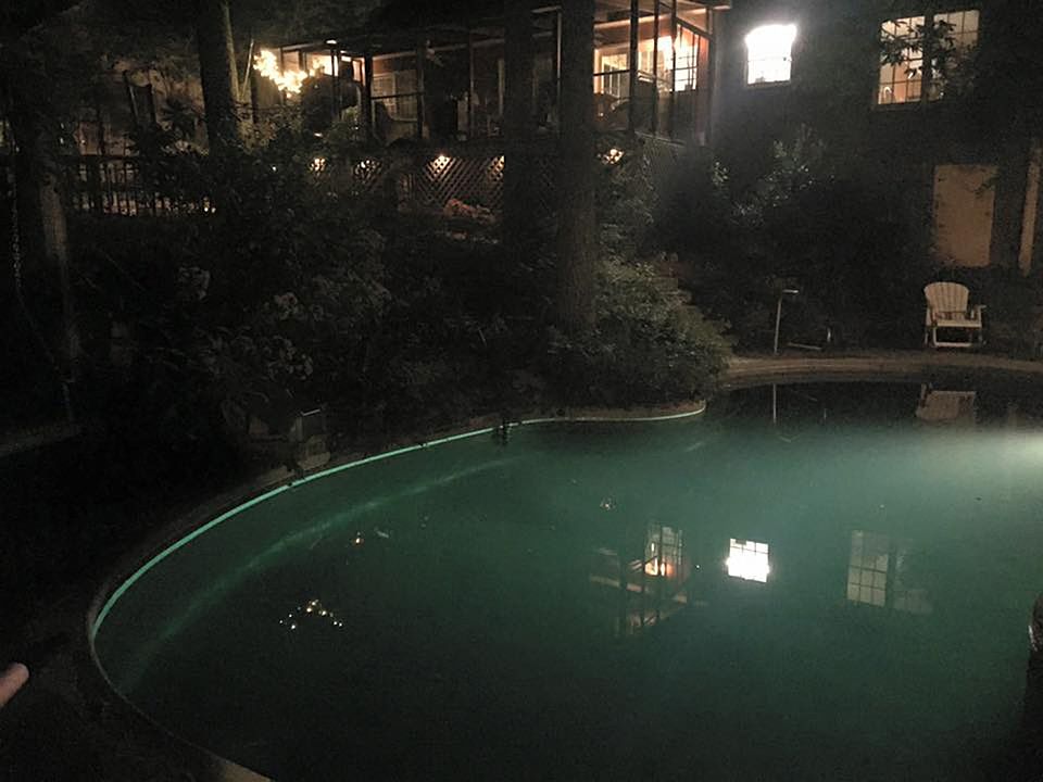 pool at night