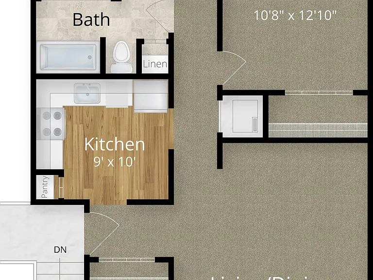 1 Bedroom Den/1 Bath 1 Bedroom Den/1 Bath