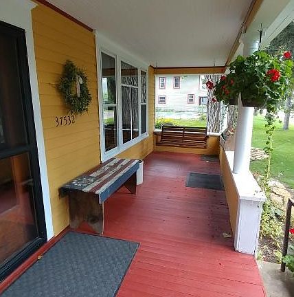 Spacious front porch