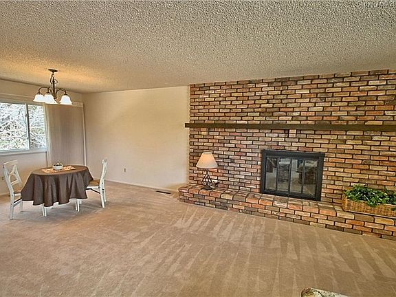 Formal dining area and breakfast bar.