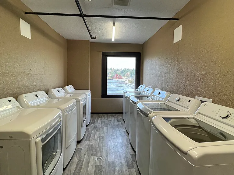 Shared laundry area.