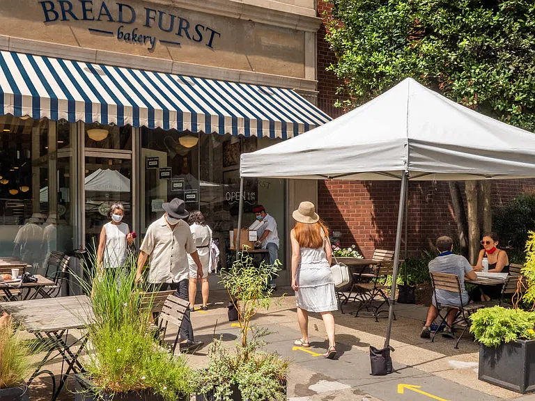 Visit the local bakeries and cafe's along Albemarle Street.