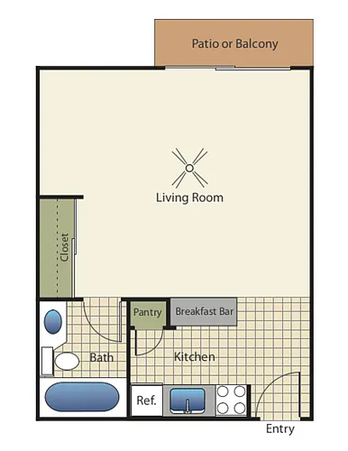 Floor plan Studio Lrg