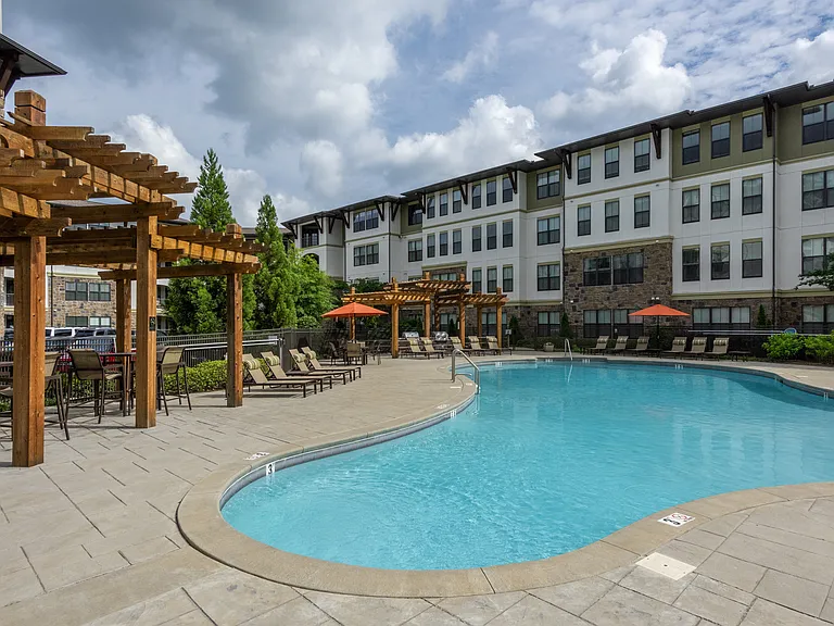 Resort-Style Pool with Covered Seating