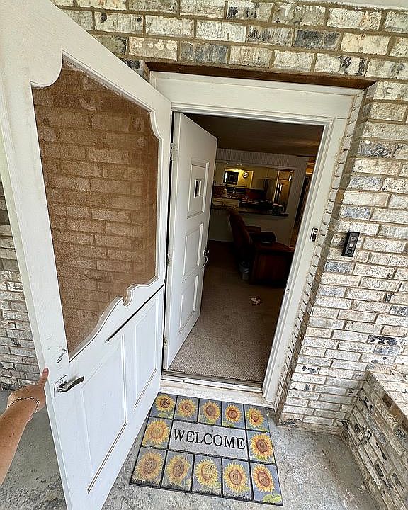 Front door into living room 