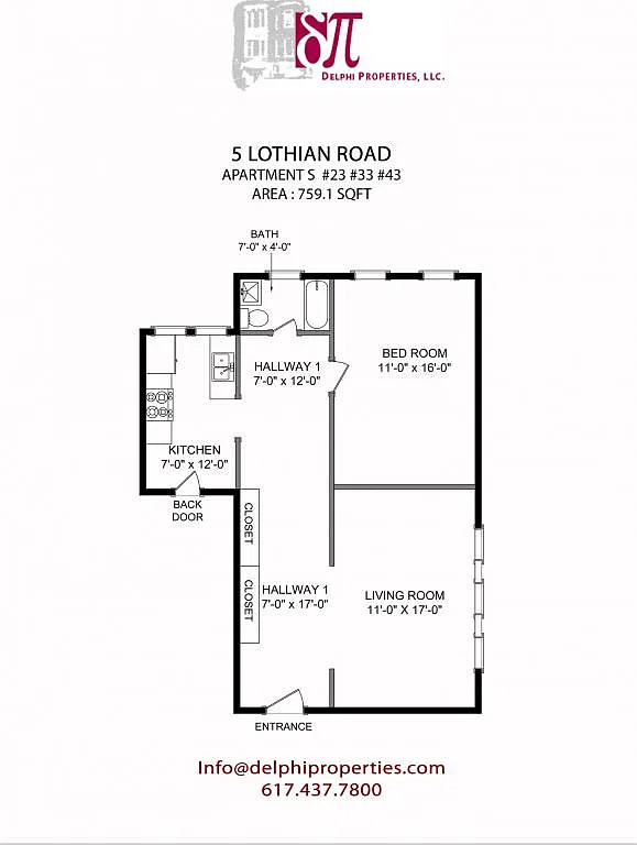 1 bed, 1.0 bath, 759 sqft, $2,250 — Photo 1