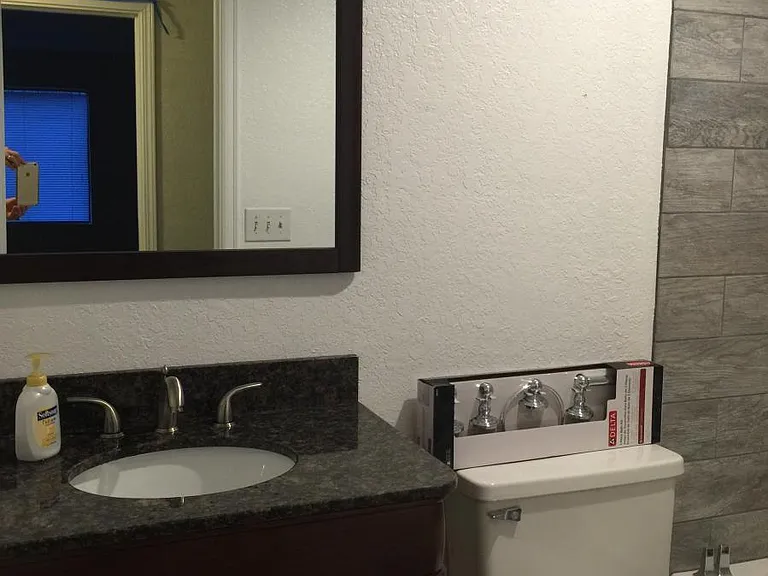 remodeled modern hall bath