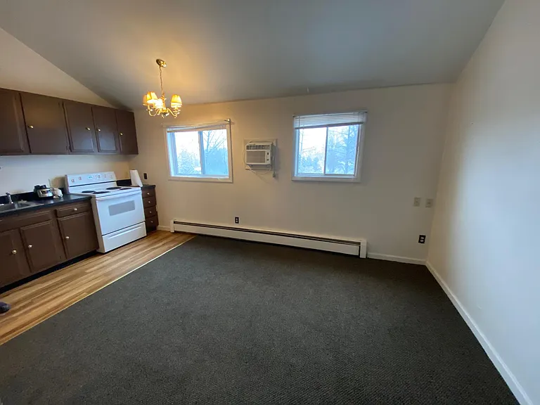 north facing living and kitchen area