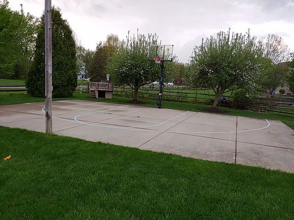 Half basketball court.