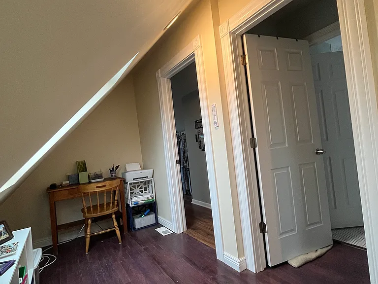 Landing on the 3rd floor - this view shows the two bedroom doors that open off of the landing area. Both 3rd floor bedrooms have their own ensuite bathrooms.