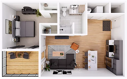 Floor plan The Sage-1J