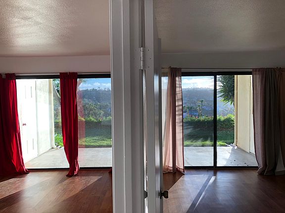 Views from your new home. Master bedroom on right, Open floor plan kitchen, dining and living room on left.