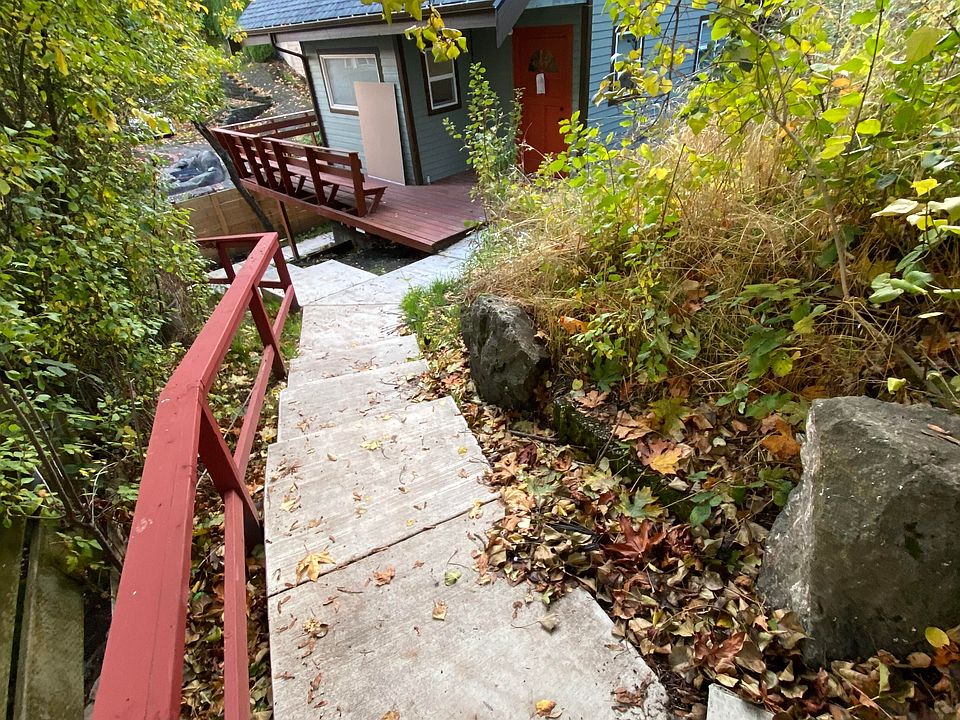 View of stairway showing main property above (lower unit is privately located beneath for added privacy and quiet living