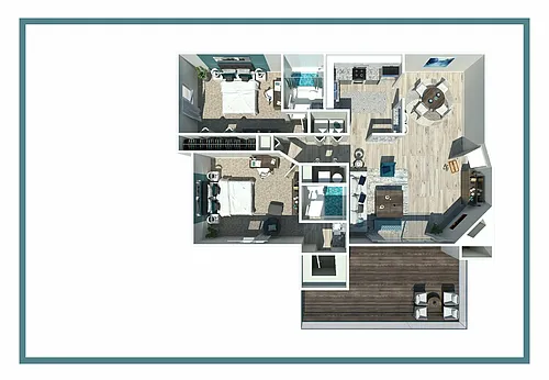 Floor plan 2 Bedroom 2 Bathroom