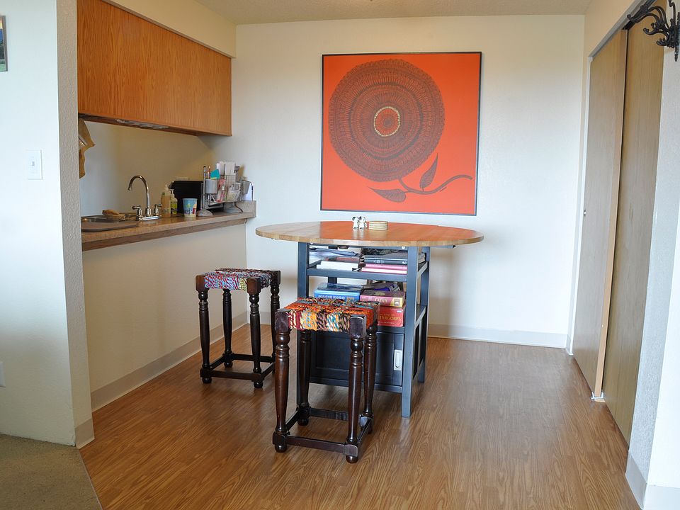 Dining room with two large pantry closest