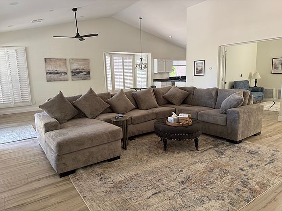 Newly remodeled main living space with 85 inch TV