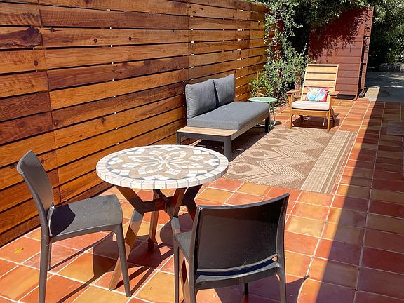 Sitting area on private patio