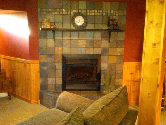 Basement fireplace