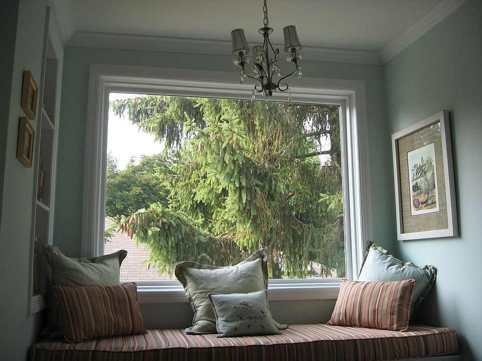 window bench sitting area