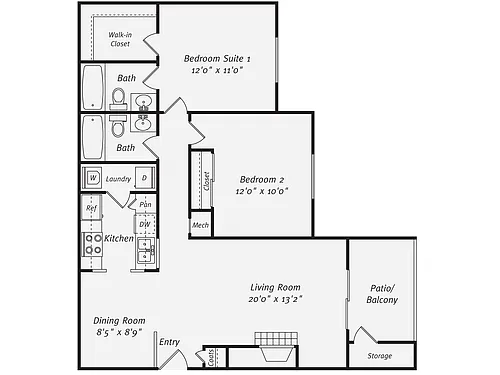 Floor plan B3G