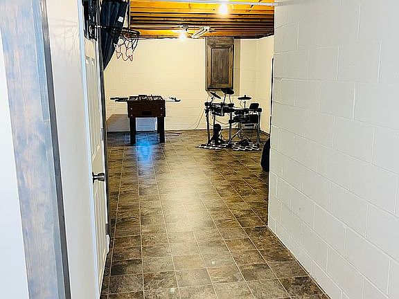 Basement after