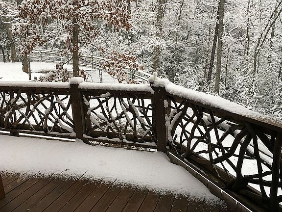 Laurel porch railings 