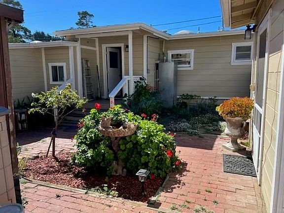 Looking at main house from French doors