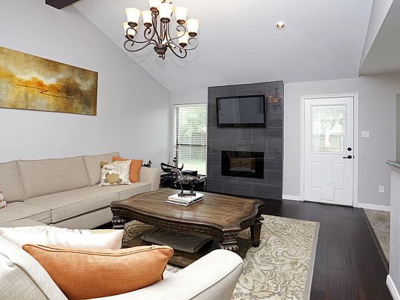 Electric Fireplace is an added bonus in this cozy living area.