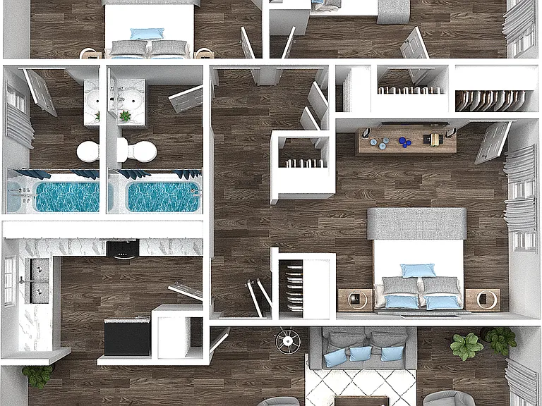 3 Bedroom 2 Bathroom Floorplan 3 Bedroom 2 Bathroom Floorplan