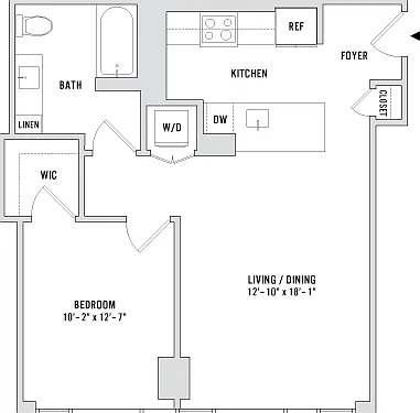 One Bed A7 - 758 Sq. Ft. - Residences 2009-3609 One Bed A7 - 758 Sq. Ft. - Residences 2009-3609