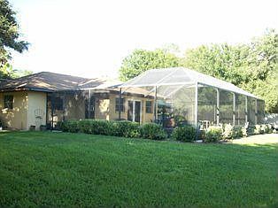 Pool cage and rear of house