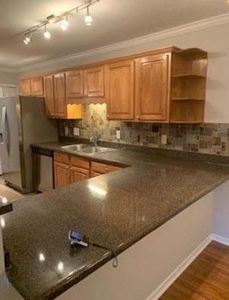 Kitchen with bar seating