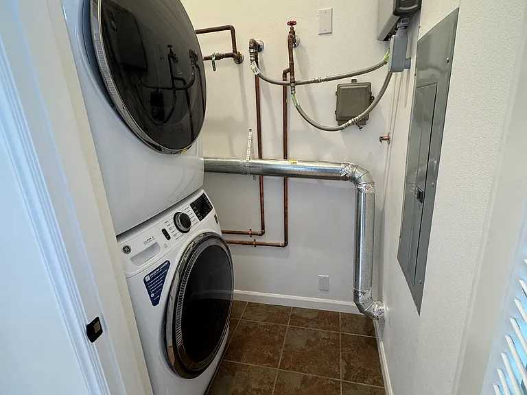 1 year old washer and dryer installed in the closet