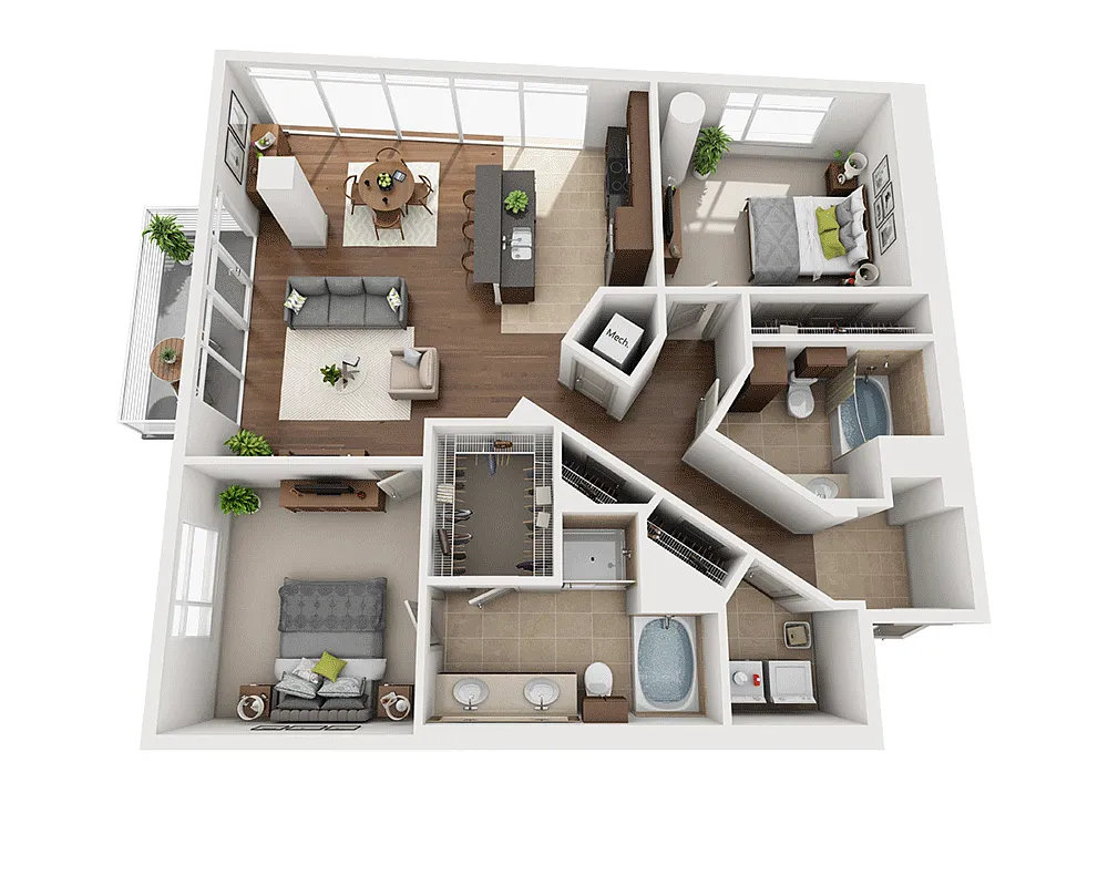 Floor plan Plan K (B2A)