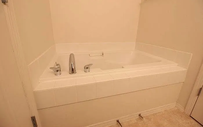Primary bathroom with soaking tub.