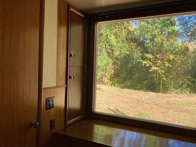 View onto greenspace. Salmon Creek beyond.