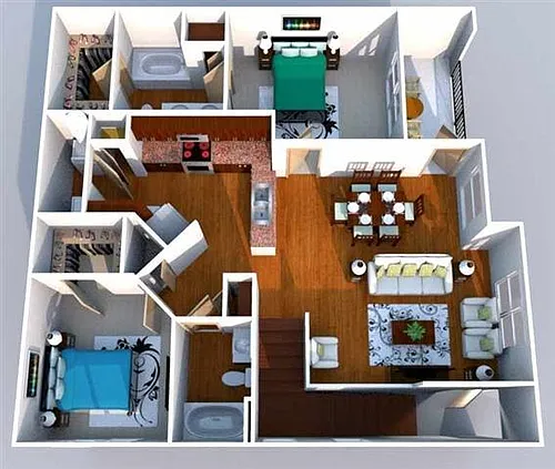 Floor plan Boboli w/ 1-Car Garage
