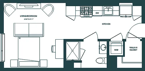 Floor plan Studio-A1R