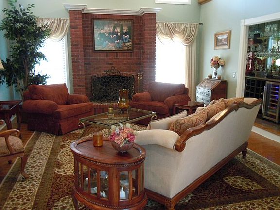 Fireplace and detailed woodwork