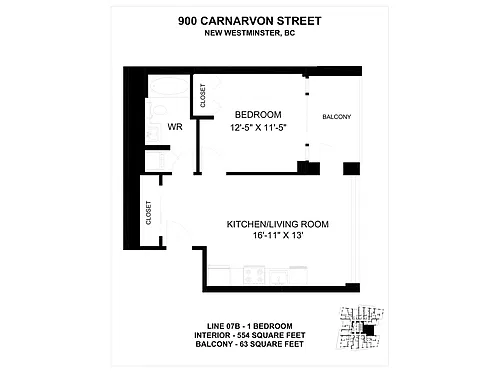 Floor plan 1 Bedroom