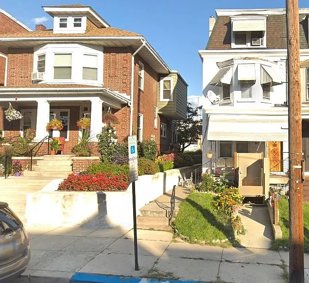 Street view - white building