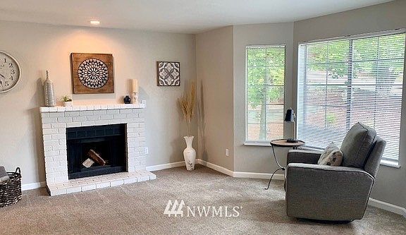 Main living room from different angle with bay window