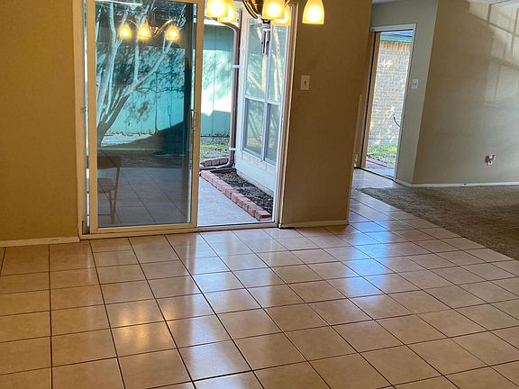 Dining area and patio door