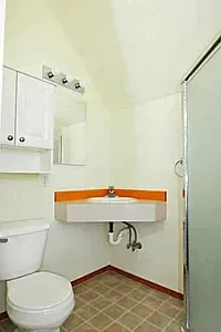 Up stairs private bathroom with shower