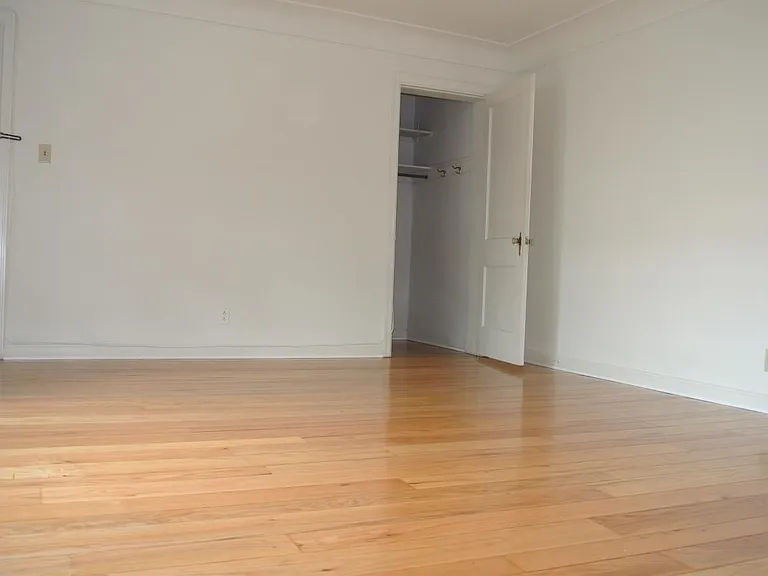 full walk in closet in living room