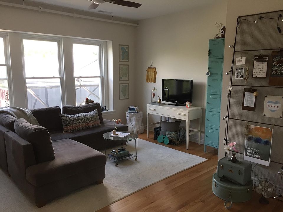 Spacious living room with Grand River views