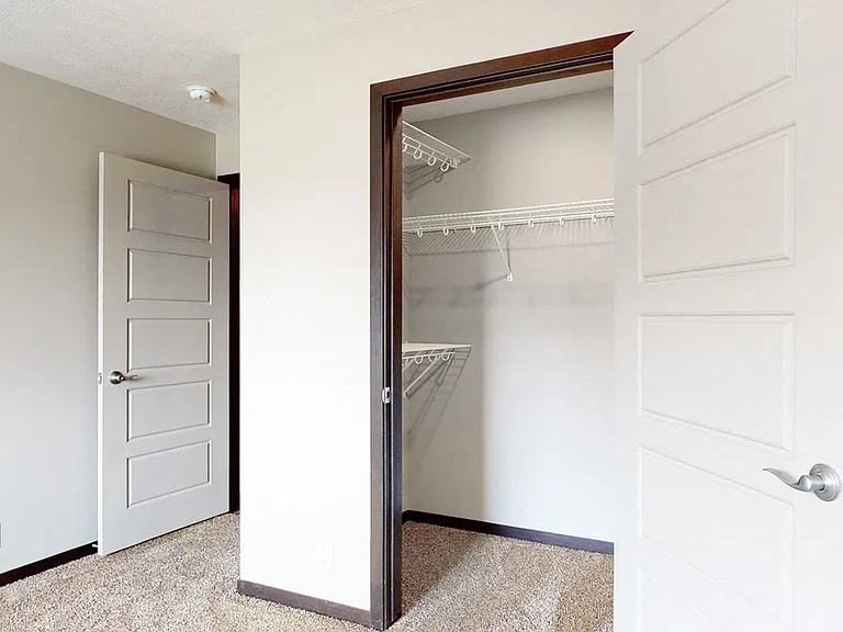 Walk-in closets are perfect for organizing and storing your clothes.
