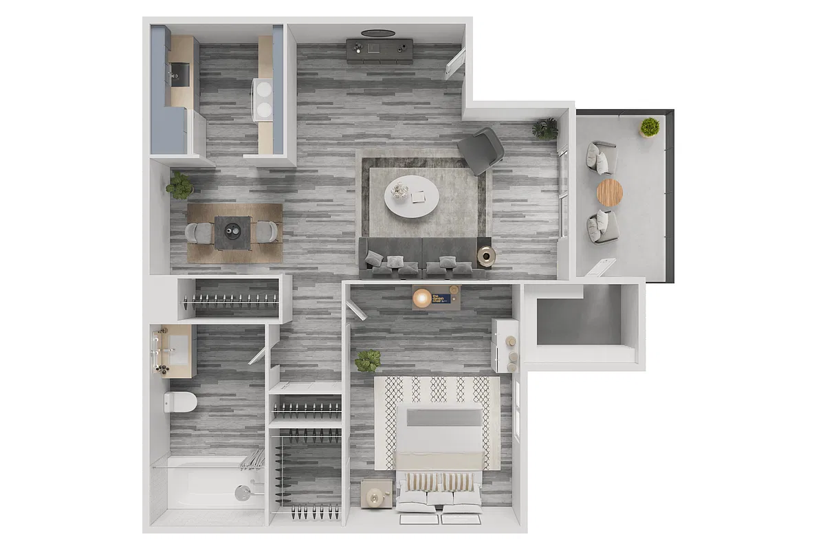 Floor plan 1 Bed 1 Bath