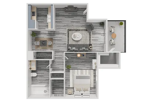 Floor plan 1 Bed 1 Bath